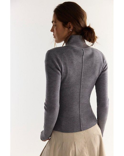 Free People Gray Alexa Merino Wool Henley