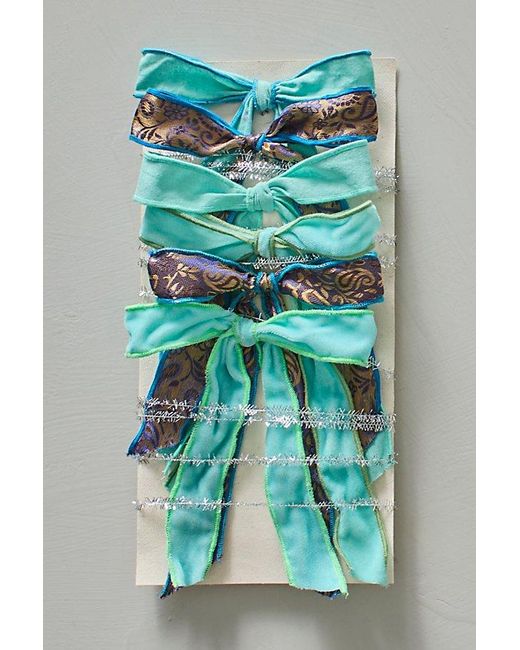 Free People Blue Fp One Adorn Bows Set Of 6