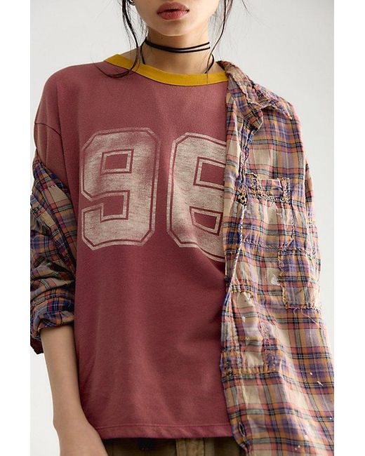 Ragabond Red Lost And Found Ringer Tee
