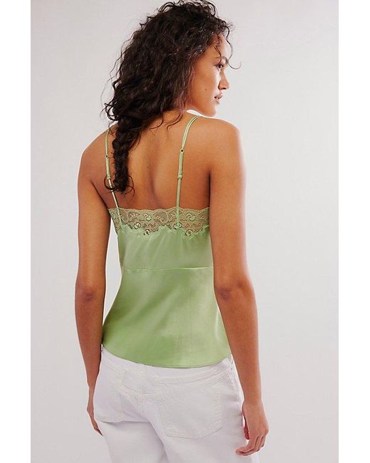 Only Hearts Green Silk Charmeuse Cami