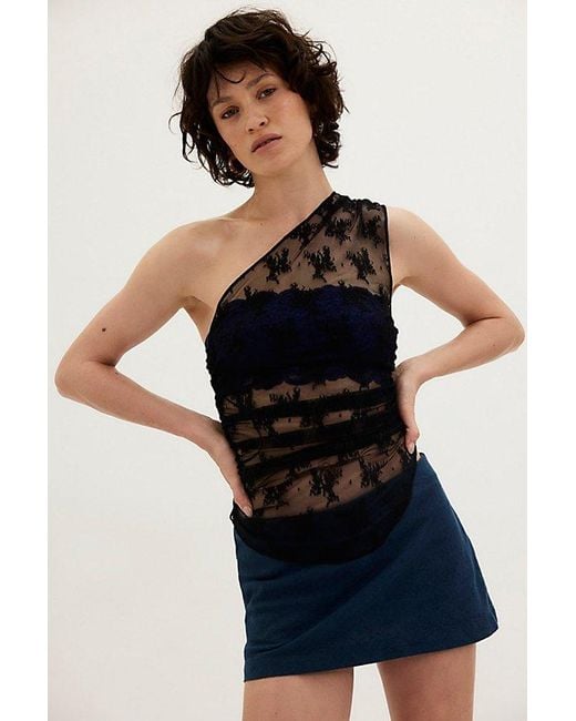 Free People Black My Little Micro Mini Cotton-Linen Skort