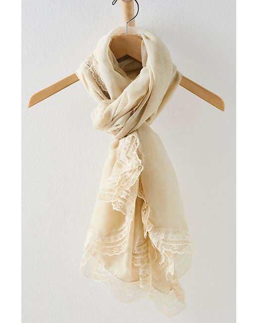 Free People Natural Lovelace Washed Scarf At In Antique