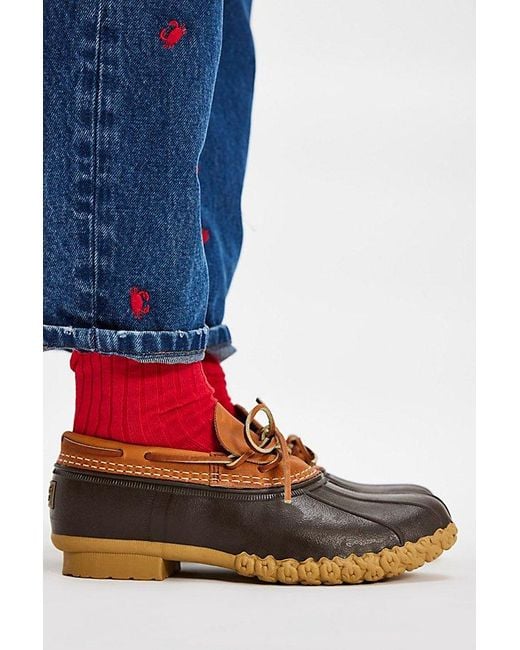 L.L. Bean Blue L. L.Bean Boots, Leather Rubber Mocs Shoe