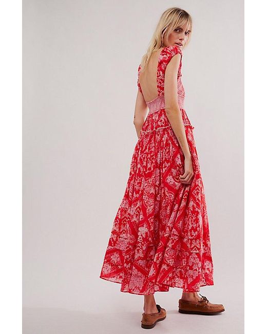 Free People Red Forever Favorite Maxi Dress