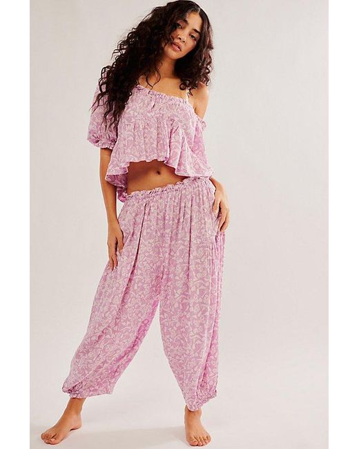 Free People Pink Spring Soiree Pajama Set
