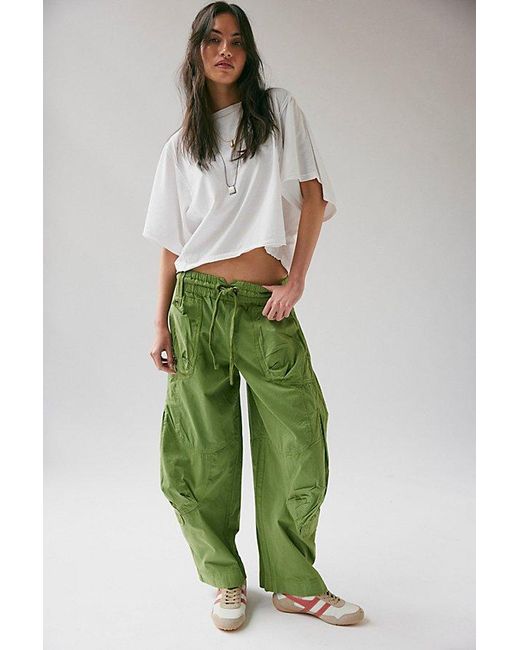 Free People Green We The Free Onset Pull-On Cargo Pants