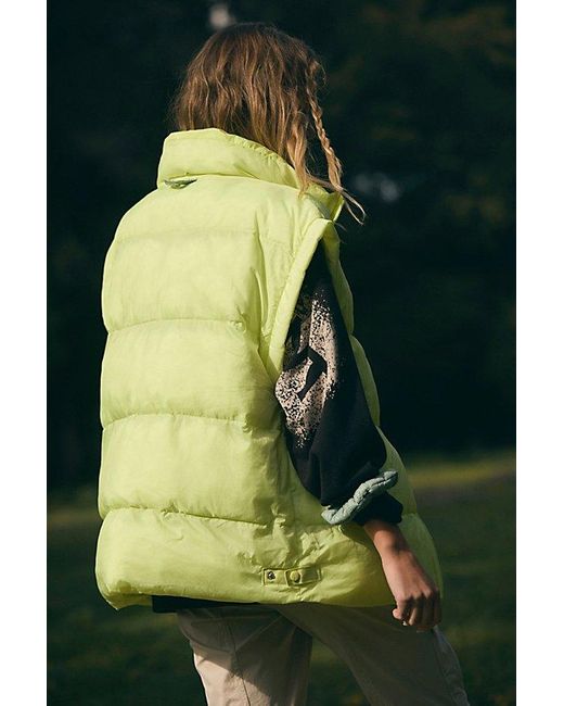 Fp Movement Yellow In A Bubble Puffer Vest