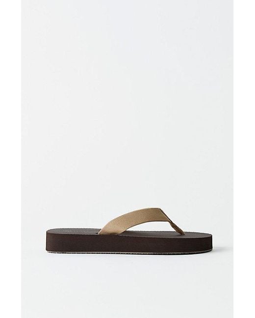 FP Vegan Collection Brown Interlude Thong Sandals By