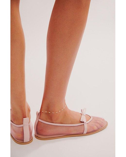 Free People Pink Mesh Mania Bow Flats