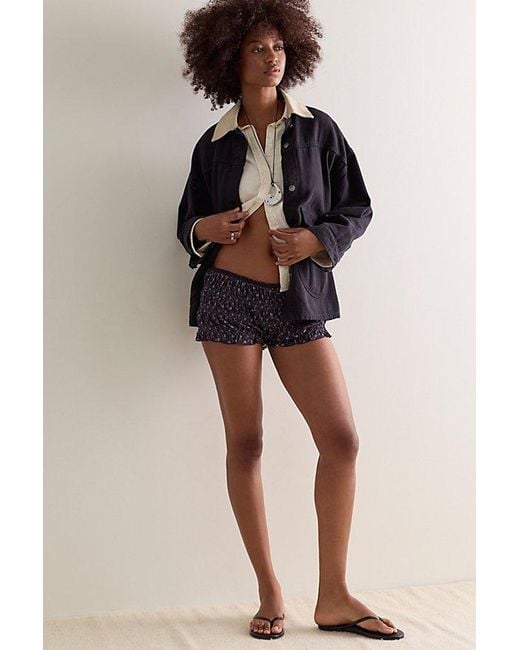 Intimately By Free People Blue All Yours Slip Shorts By