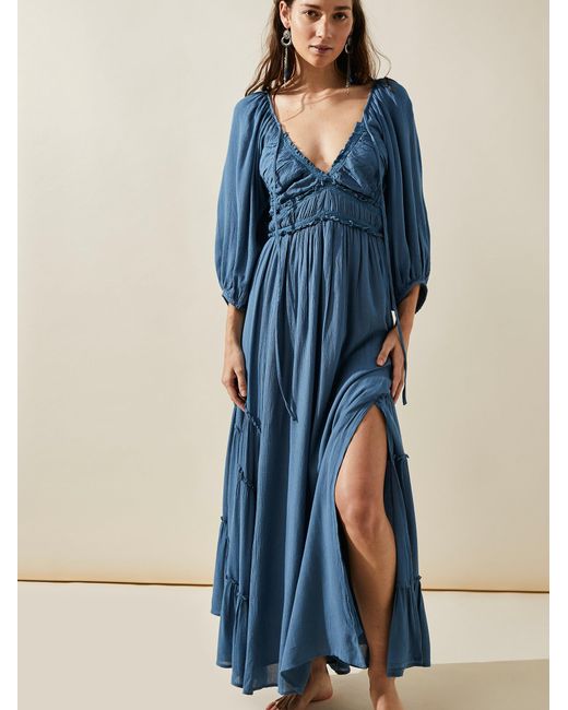 Free People You're A Jewel Maxi in Blue | Lyst