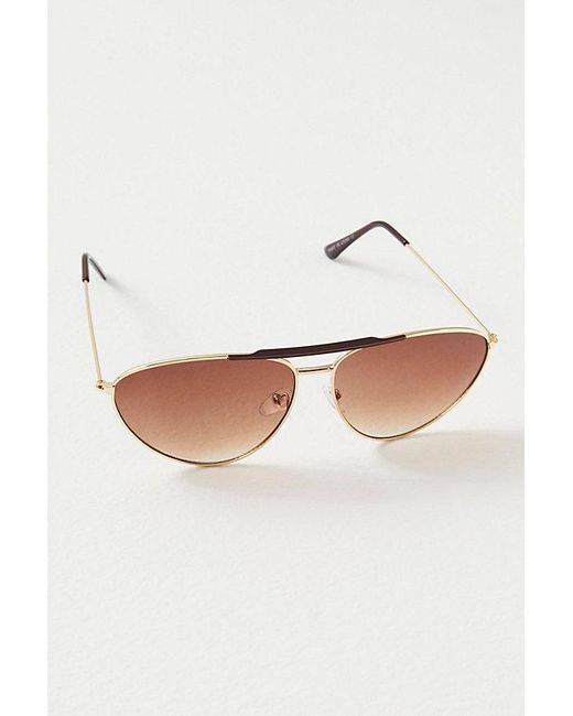 Free People Natural Aces Aviator Sunglasses