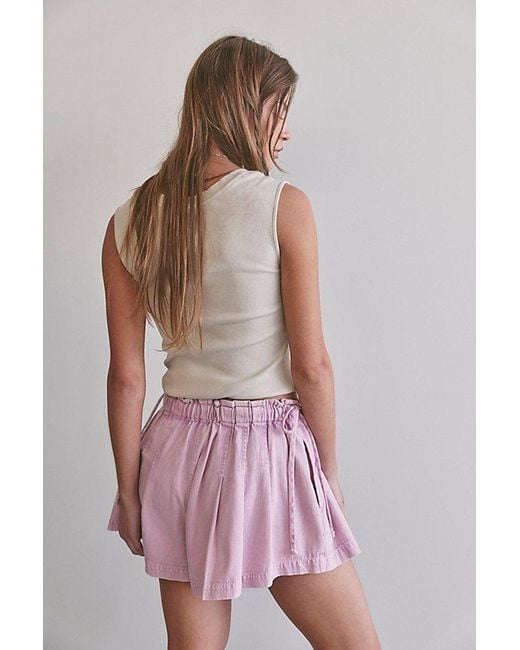 Free People Pink Croquet Shorties