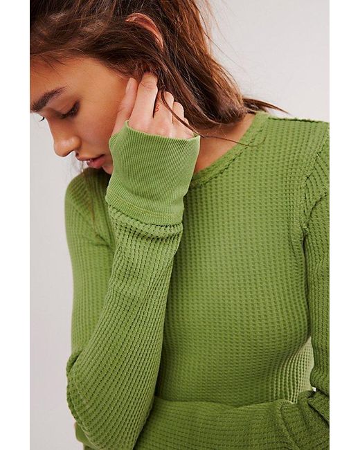 Free People Green Roll With It Thermal