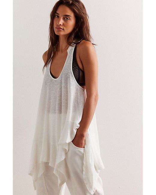 Free People White Say You're In Love Tunic
