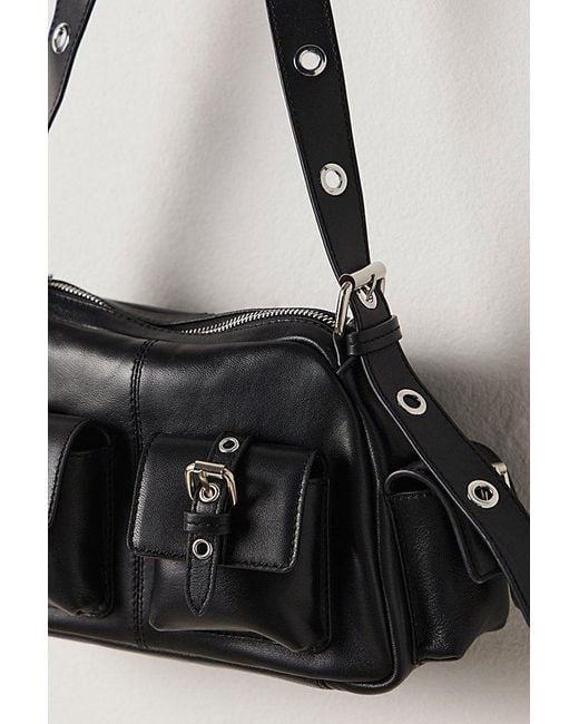Free People Red Buckle Shoulder Bag