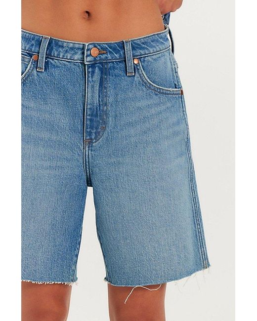 Wrangler Blue Mid-Thigh Cowboy Shorts