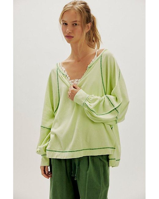 Free People Green Wish I Knew Tee