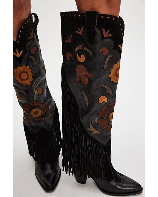 Spell Black Sannah Fringe Boots