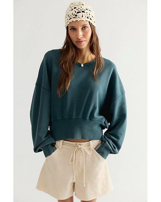 Free People Blue All Day Pullover