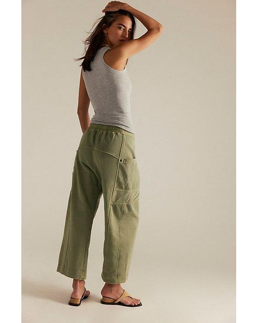 Free People Natural Jet Set Knit Pull-On Pants