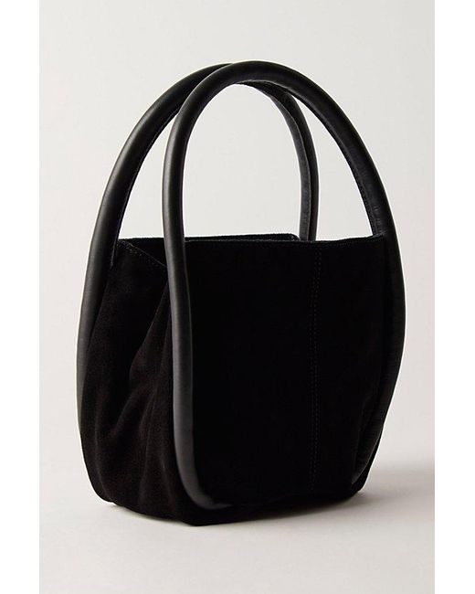 Free People Black Barlow Suede Bucket Bag