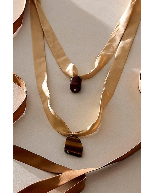 Free People Brown Wild Unknown Layered Necklace