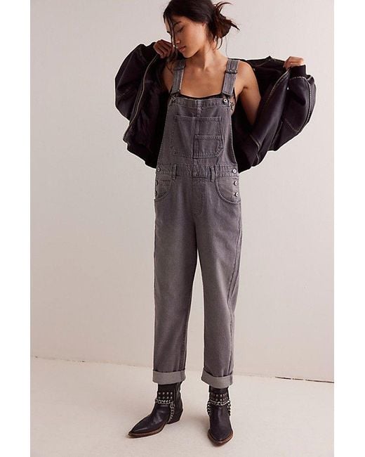 Free People Brown We The Free Ziggy Denim Overalls