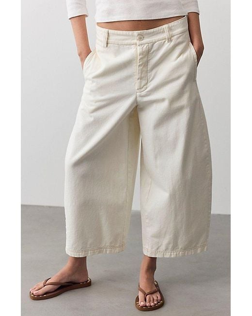 Free People White We The Free Lay Down Chino Trousers