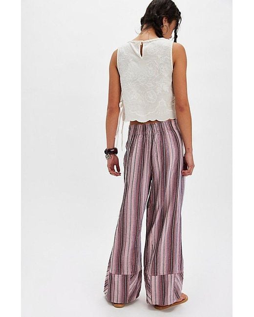Free People Red Day's End Stripe Pants