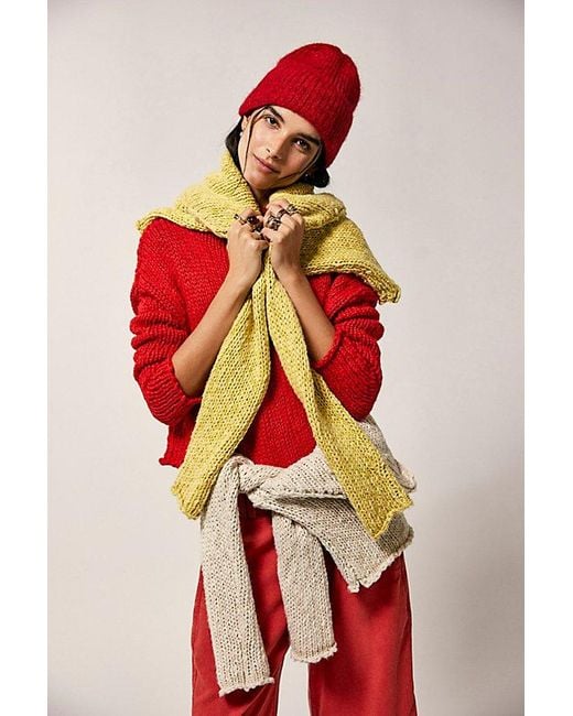 Free People Red Opal Rollneck Knit Jumper