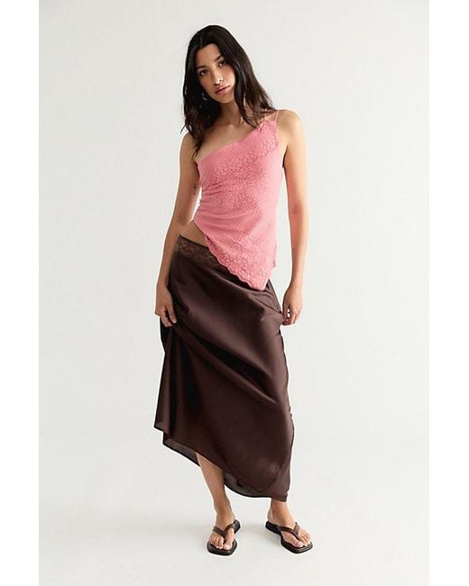 Free People Red Clover One-Shoulder Top