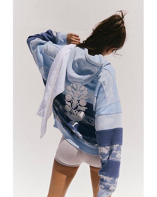 Fp Movement Blue Final Call Bandana Logo Hoodie