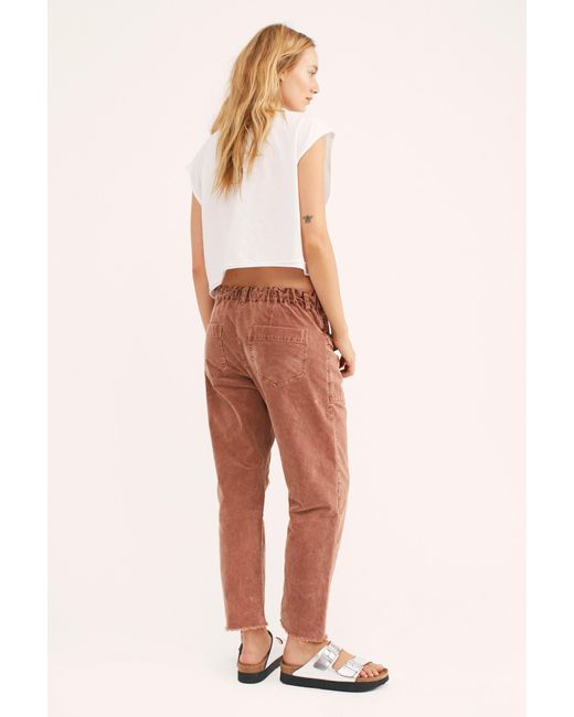 People Synthetic City Slouch Cord Pants 
