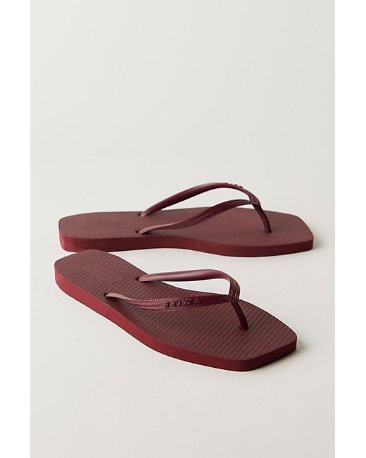 Brizza Arezzo Purple Going Coastal Flip Flops By