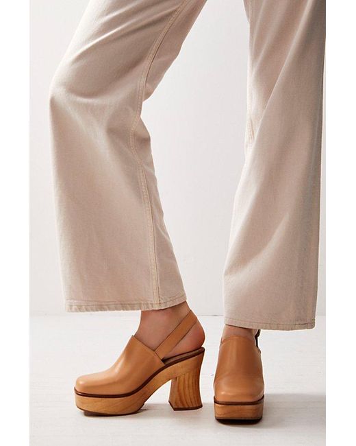 Free People Natural Mallory Mule Clogs