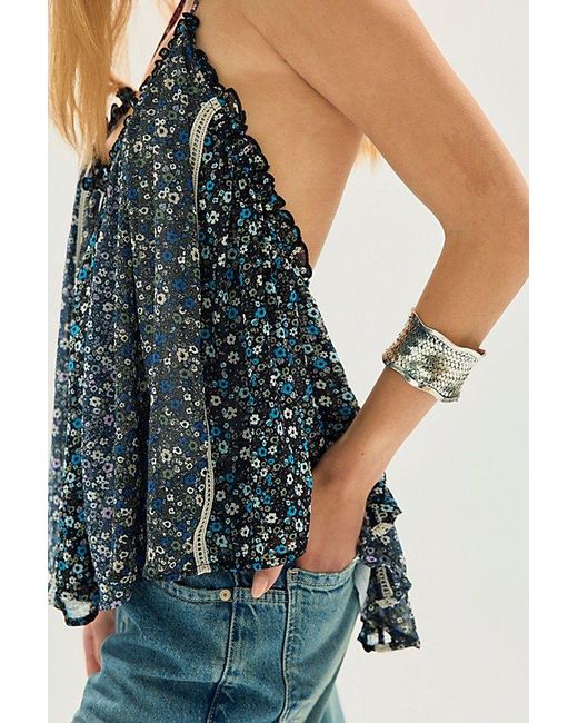 Free People Blue Costa Printed Tank Top
