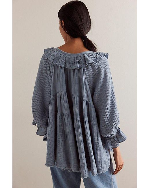 Free People Blue We The Free Sun Sister Top