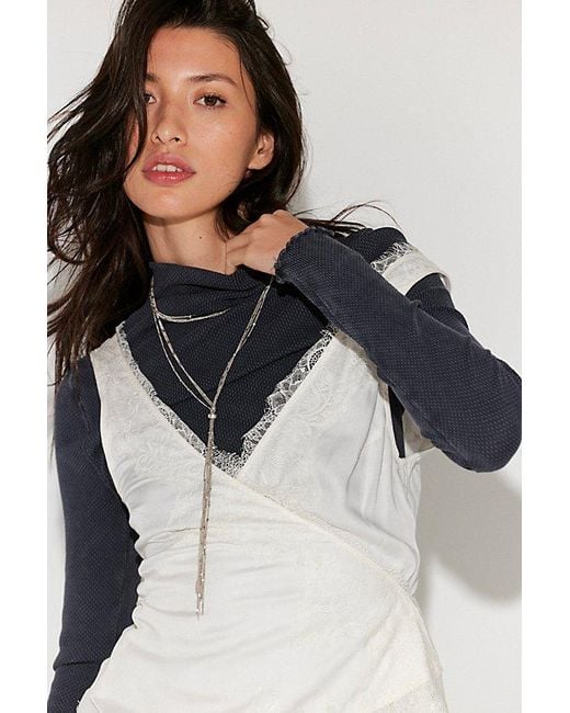 Free People Blue Aria Turtleneck Top