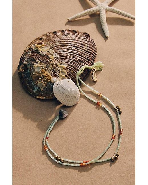 Free People Natural Muse Semi-Precious Beaded Anklet
