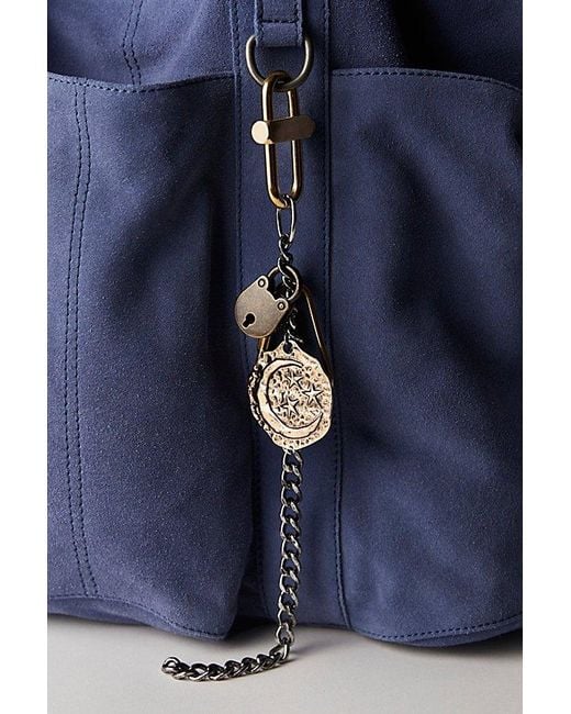 Free People Blue Suede Caravan Tote