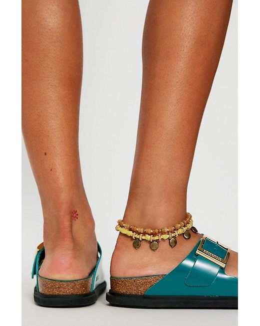 Birkenstock Blue Arizona Droplet Buckle Sandals
