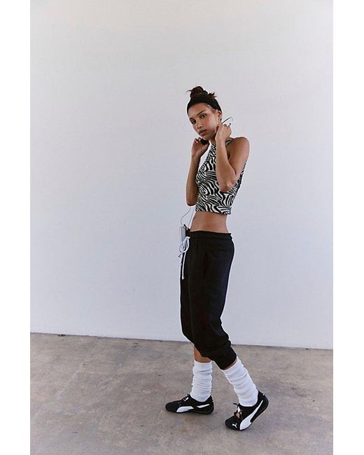 Fp Movement Black Flutter Cropped Joggers
