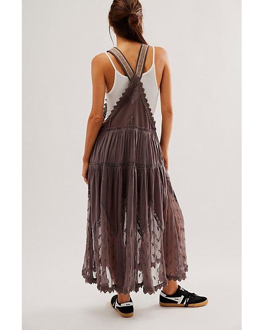 Free People Brown Trails End Skirtall At In Volcanic Glass, Size: Xs