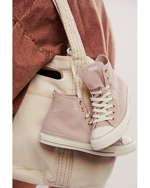 Free People Natural Chuck Taylor All Star Crafted Stitch Sneakers