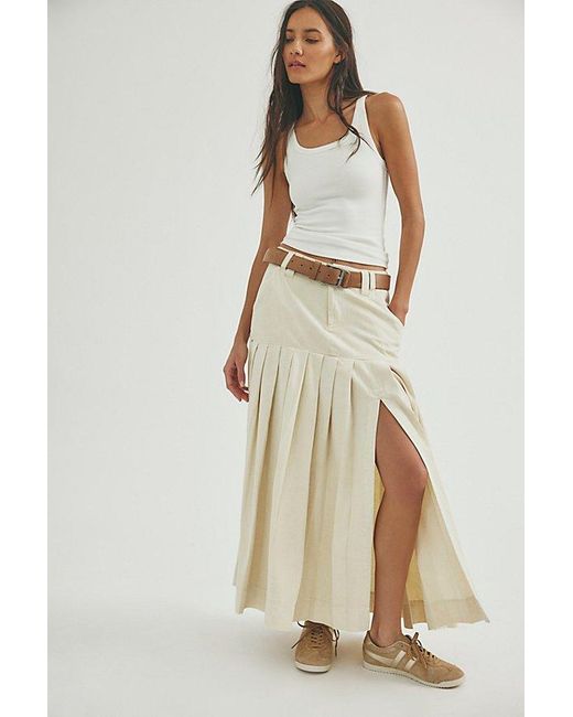 Free People Natural 53Rd Street Chino Maxi Skirt