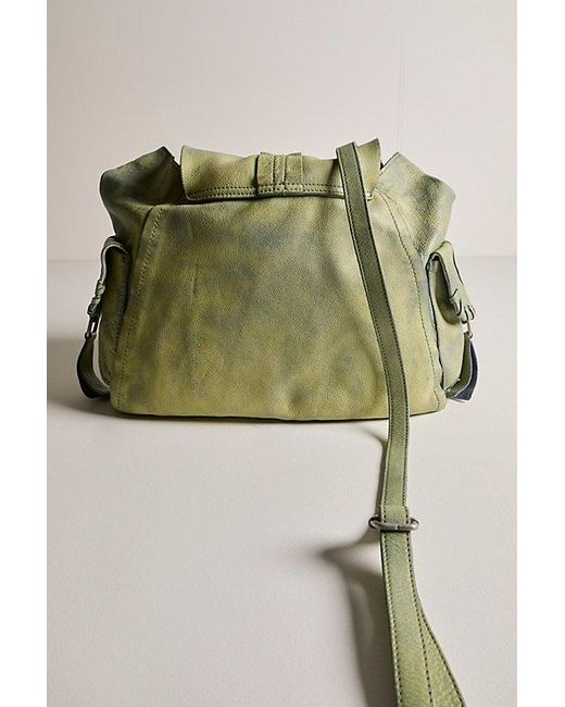 Free People Green We The Free Leigh Distressed Tote