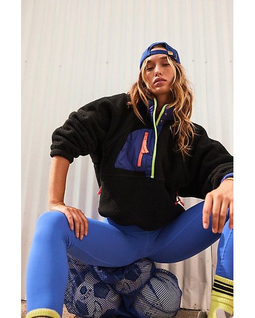 Fp Movement Blue Hit The Slopes Colorblock Pullover