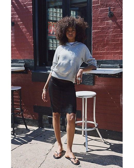 Intimately By Free People Blue Boudoir Dreams Mini Slip Skirt By