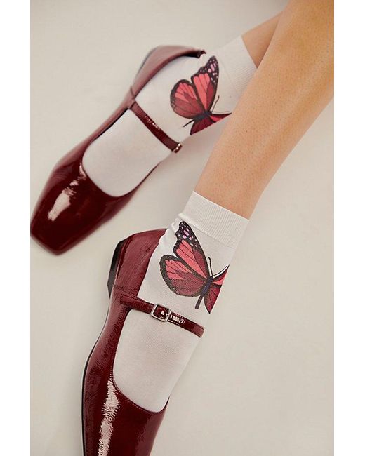 Maria La Rosa Pink Wings Socks
